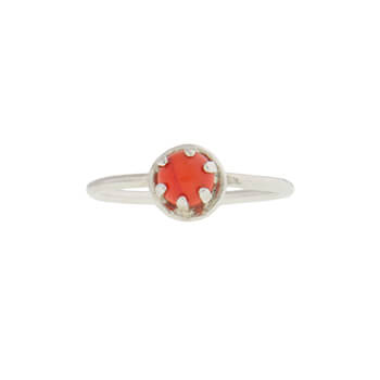 Anillo de plata con coral de Tabata Morgana