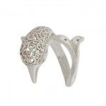 Anillo de plata ajustable forma delfin de Tabata Morgana