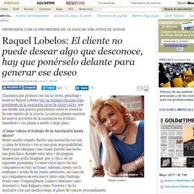 entrevista gold and time a Raquel Lobelos